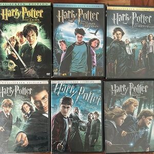 Harry Potter DVDs , set of 6 , excellent condition
